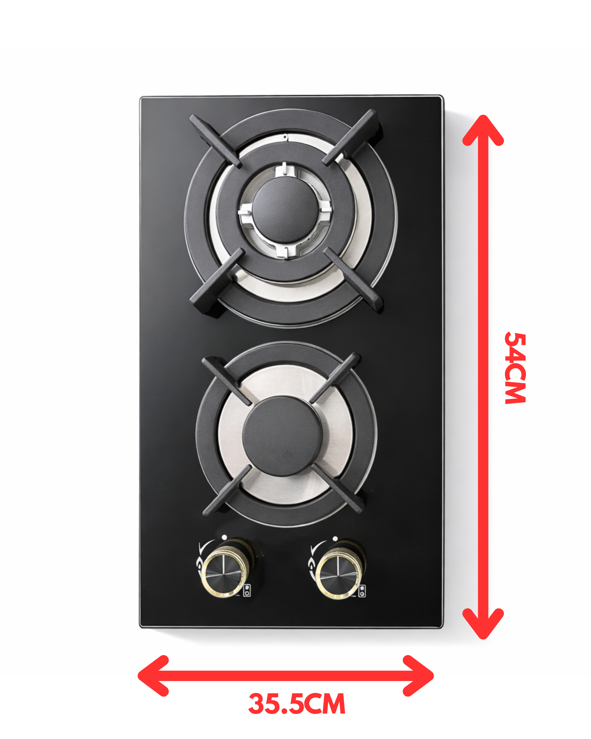 Plaque de Cuisson Gaz Encastrable Schleizer 2 Feux – INOX – Allumage Manuel – Design Compact