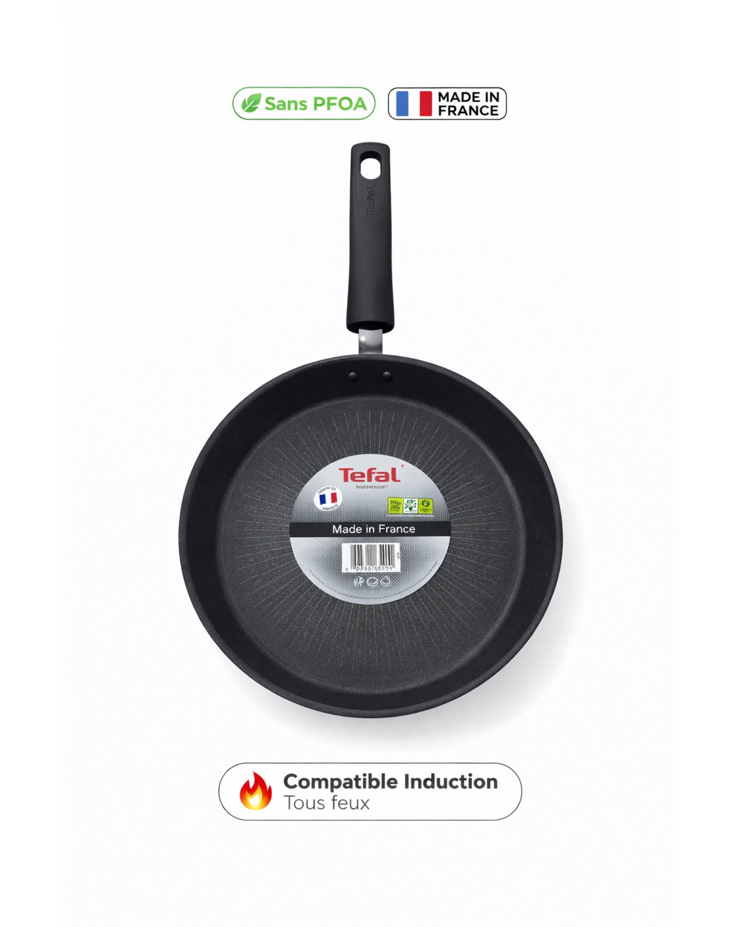 Poêle Tefal Antiadhésive – Sans PFOA – Tous feux -26cm– Made in France MT15
