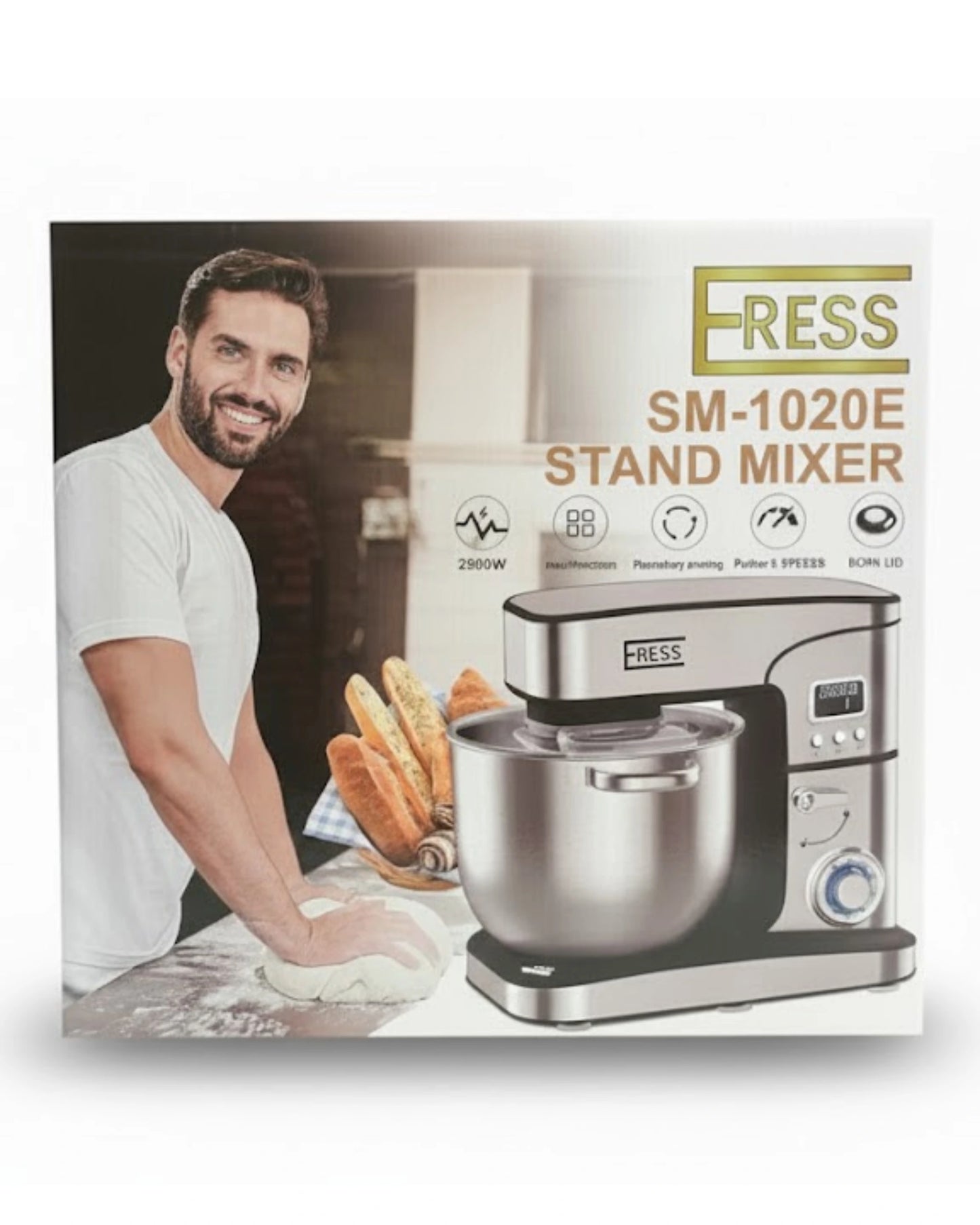 Robot Pâtissier Professionnel 20L – 2500W ERESS SM-1020E | Pétrin, Fouet & Crochet