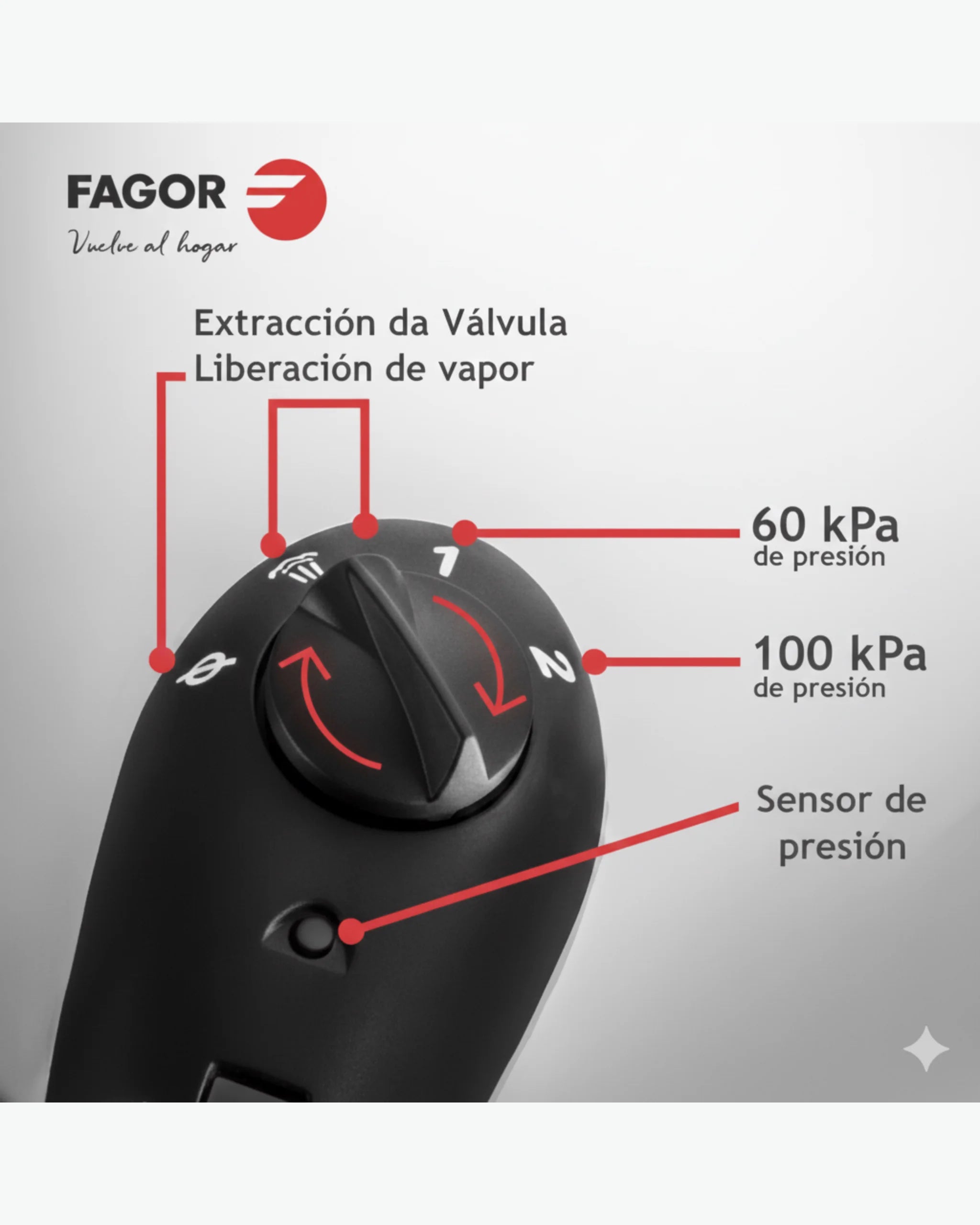 Autocuiseur FAGOR Rapid Xpress 4.2L en Inox 18/10 – Cocotte-Minute Sécurisée – Tous Feux
