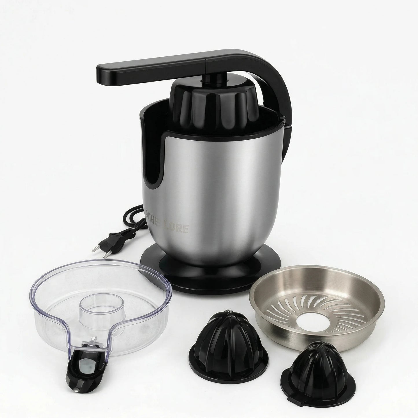 Presse-Agrumes Électrique 600W – Extracteur de Jus Puissant en Inox