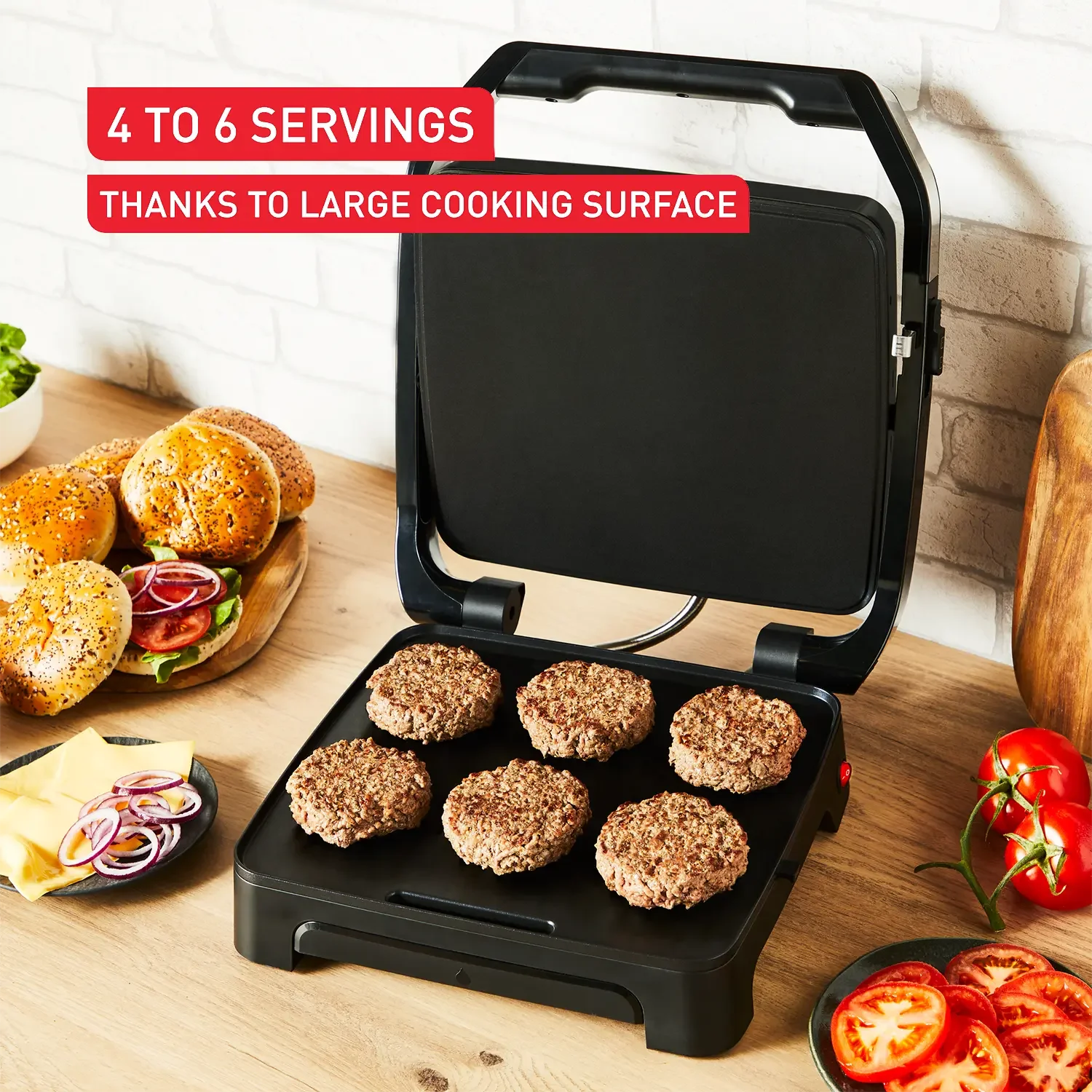 Moulinex Inicio 2 en 1 Panini & Grill 2000W – Appareil à Panini et Grill Multifonction