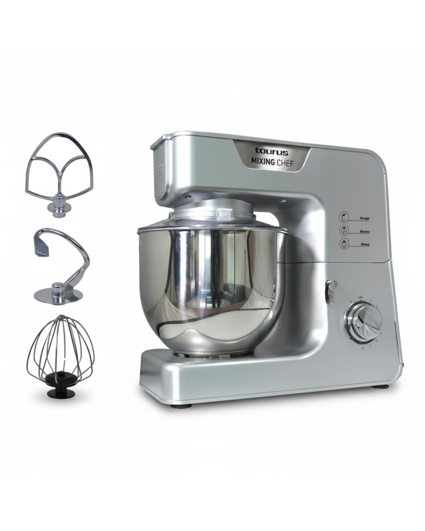 Robot Pâtissier Taurus Mixing Chef 5,5L – 1000W – Bol Inox – Batteur Multifonction