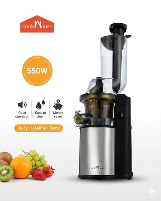 Extracteur de Jus Cook House 550W – Silencieux – Facile à Nettoyer – Jus Sains & Naturels