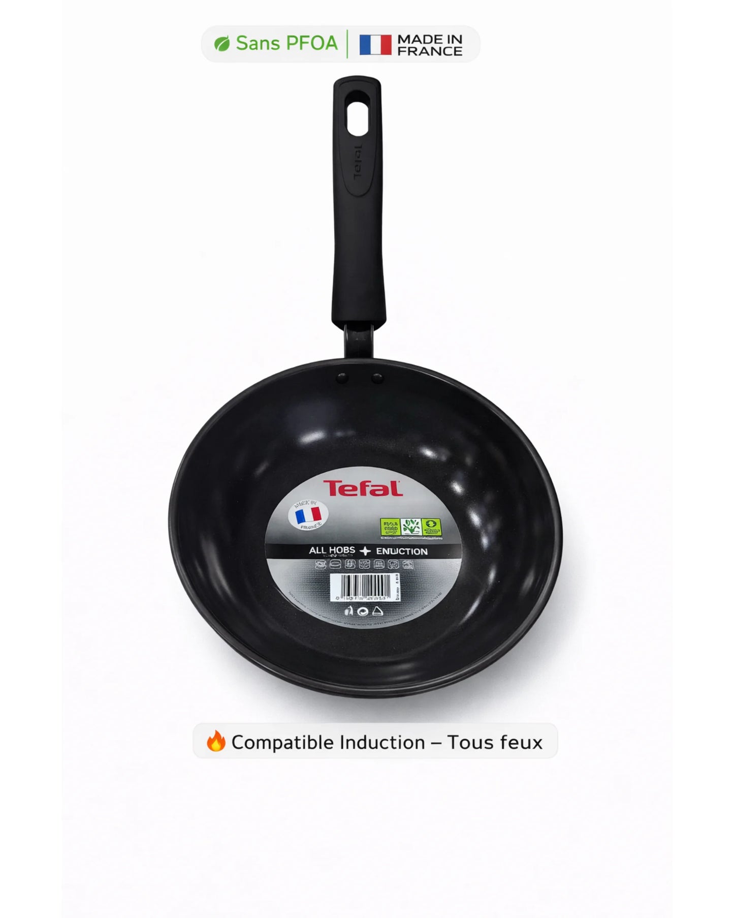 Poêle Tefal Antiadhésive – Sans PFOA – Tous feux –30cm- Made in France MT11