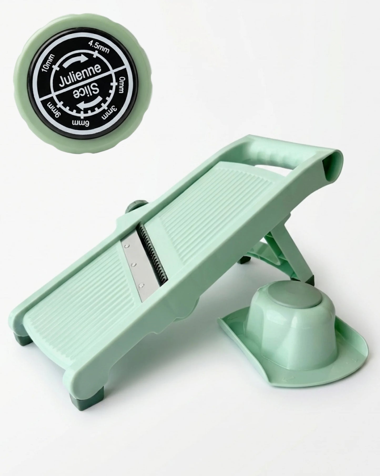 Mandoline de Cuisine Réglable – Coupe Julienne & Tranches – Lame Inox – Sécurité Intégrée