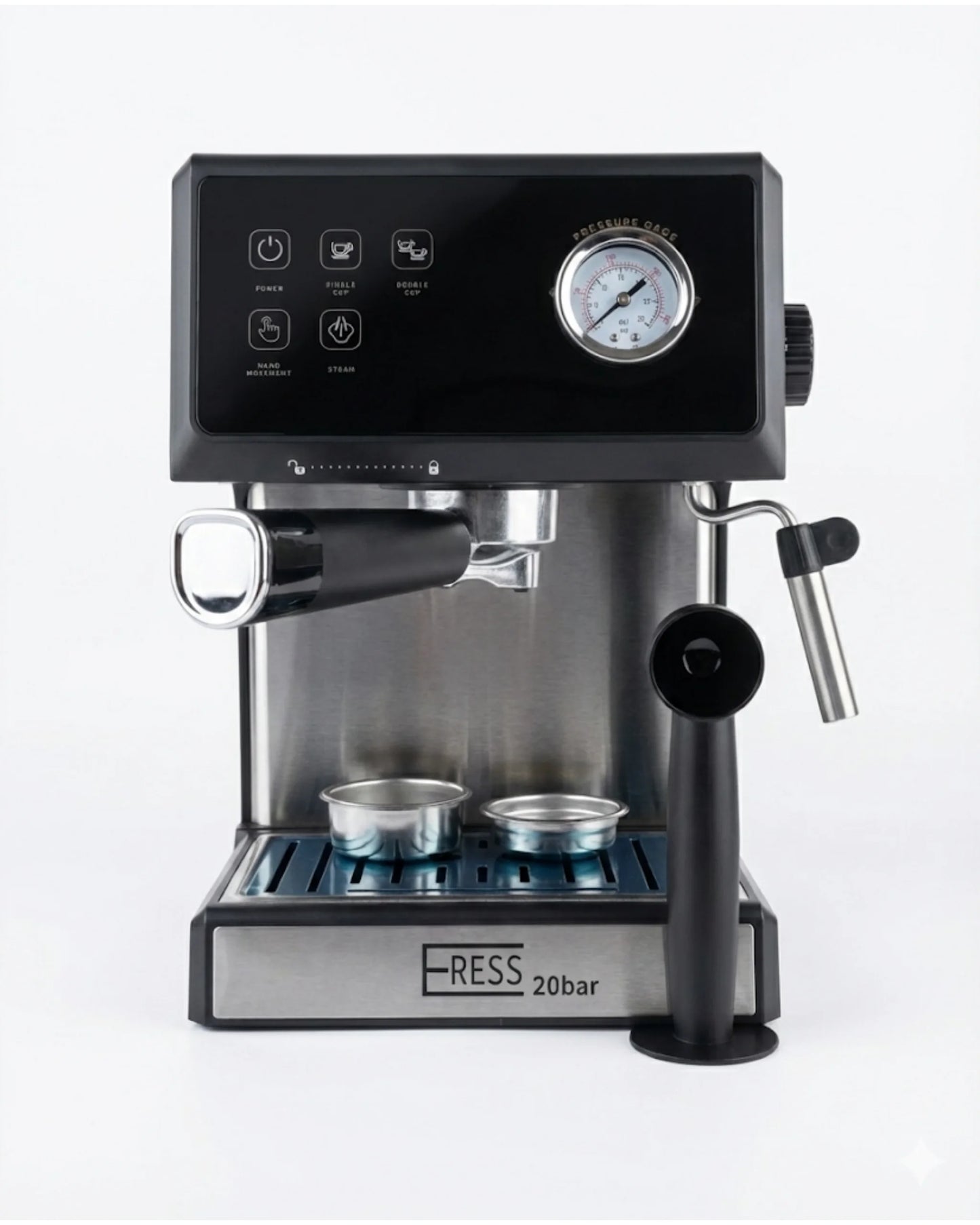 Machine à Café Espresso 20 Bar avec Buse Vapeur et Manomètre – EREES