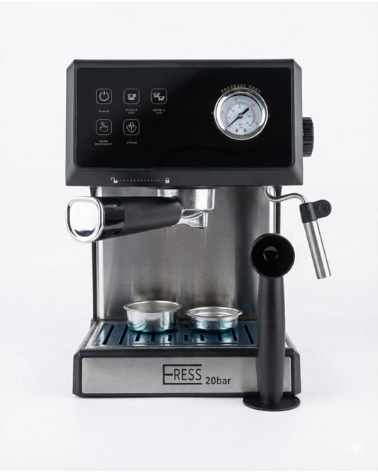 Machine à Café Espresso 20 Bar avec Buse Vapeur et Manomètre – EREES
