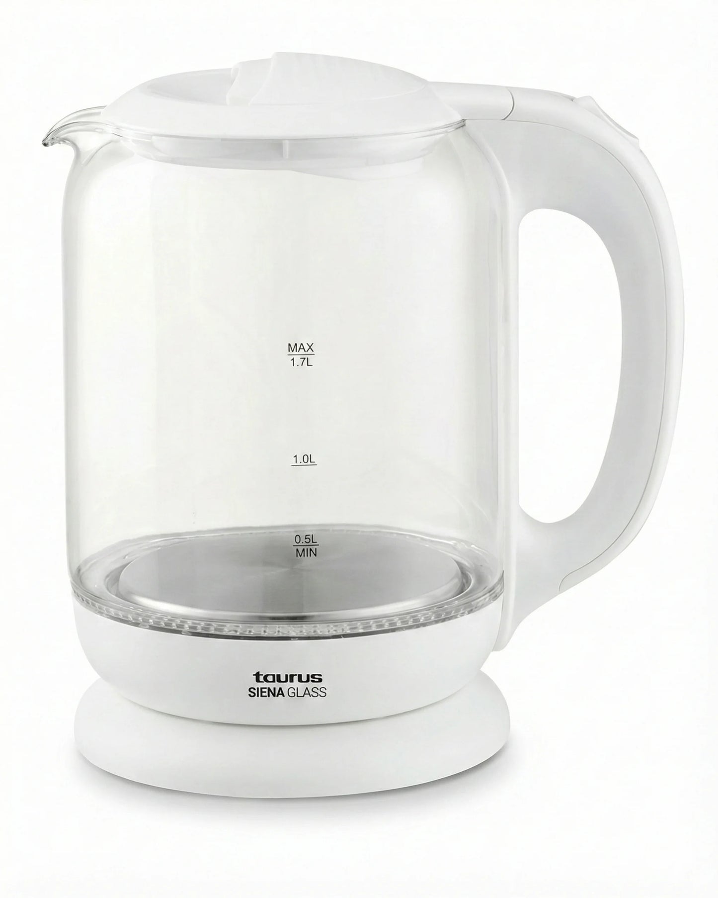 Bouilloire Électrique Taurus Siena Glass – Verre – 1,7 L – Chauffe Rapide – Design Élégant