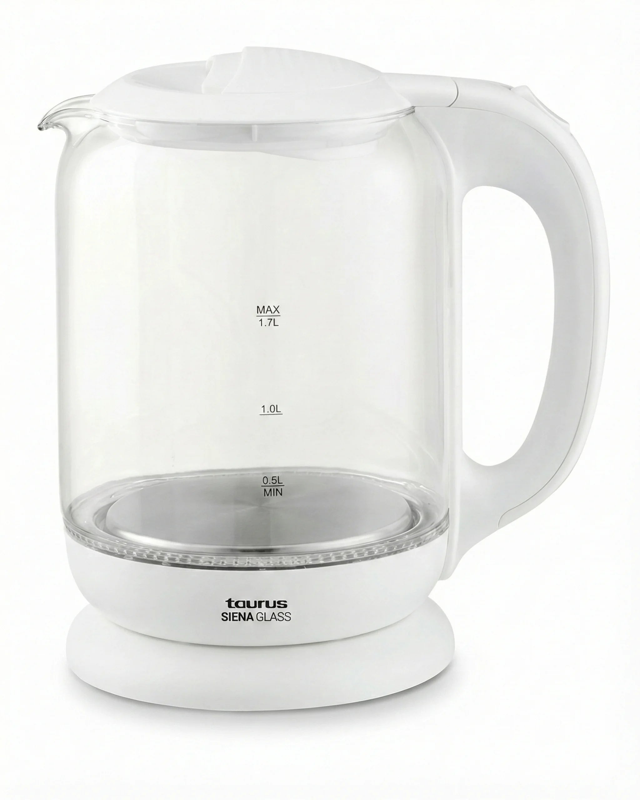 Bouilloire Électrique Taurus Siena Glass – Verre – 1,7 L – Chauffe Rapide – Design Élégant