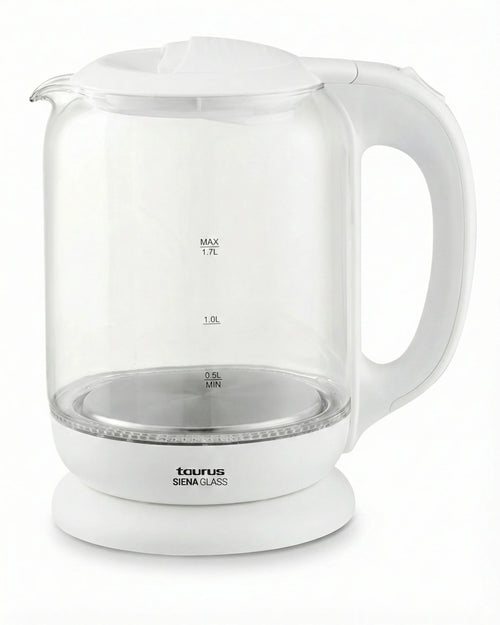 Bouilloire Électrique Taurus Siena Glass – Verre – 1,7 L – Chauffe Rapide – Design Élégant