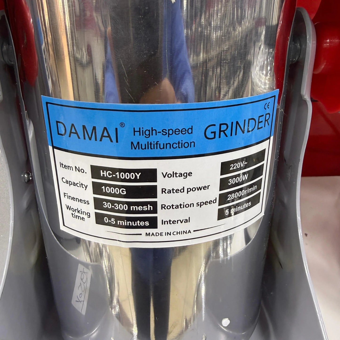 Moulin Électrique Professionnel DAMAI en Inox – 150g a 1000g