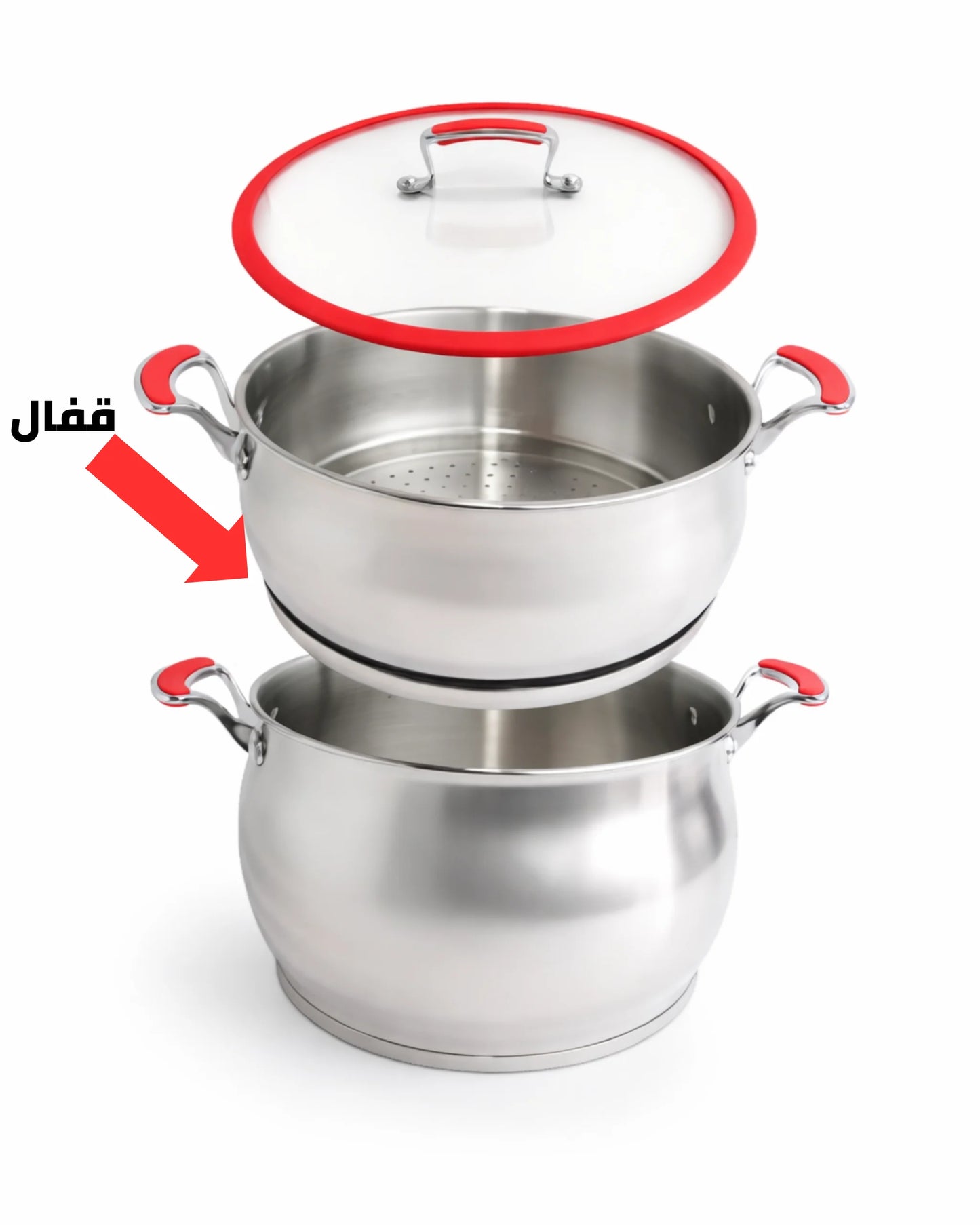 Couscoussière Inox avec Panier Vapeur – 3 Capacités ( 4L / 6L / 8L / 12L / 16L) – Cuisson Saine – Tous Feux
