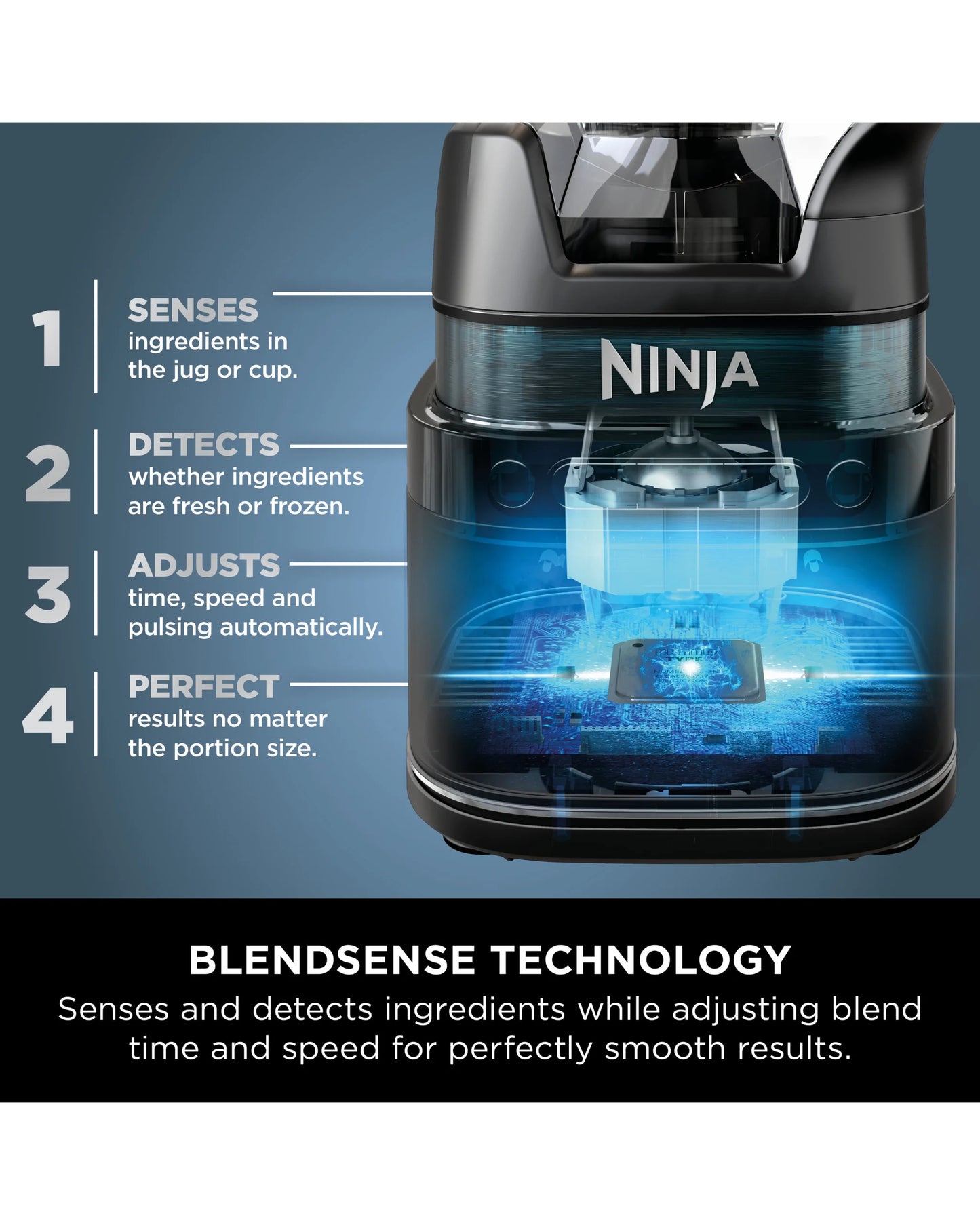 Blender Ninja Detect Power Mixer Pro – 1200W – Technologie BlendSense – Bol 2,1 L + Verres Individuels