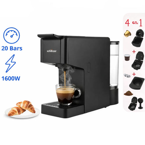 Machine à Café Schleizer 4 en 1 20 Bars 1600W | Garantie 1 An