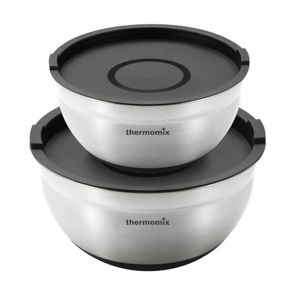 Set de Bols en Acier Inox Masterpro – 20 cm & 24 cm – Avec Couvercles – Antidérapants