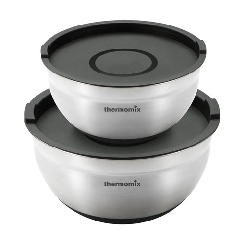 Set de Bols en Acier Inox Masterpro – 20 cm & 24 cm – Avec Couvercles – Antidérapants