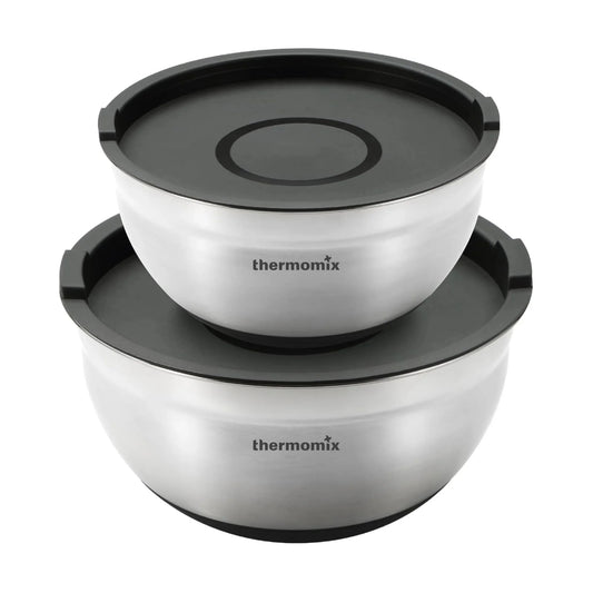 Set de Bols en Acier Inox Masterpro – 20 cm & 24 cm – Avec Couvercles – Antidérapants