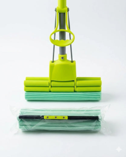 🧹 Balai Serpillière à Essorage Manuel – Tête Interchangeable – Nettoyage Facile & Rapide