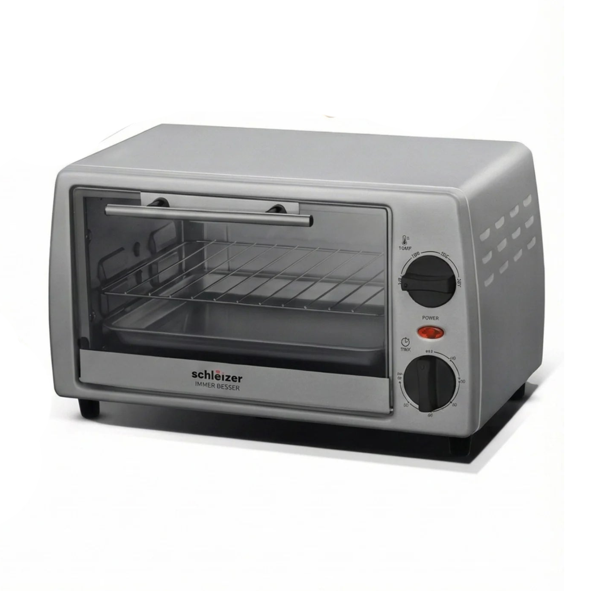 Mini Four Électrique Schleizer 10 Litres – Compact & Pratique – Cuisson Rapide – Disponible en Gris ou Noir