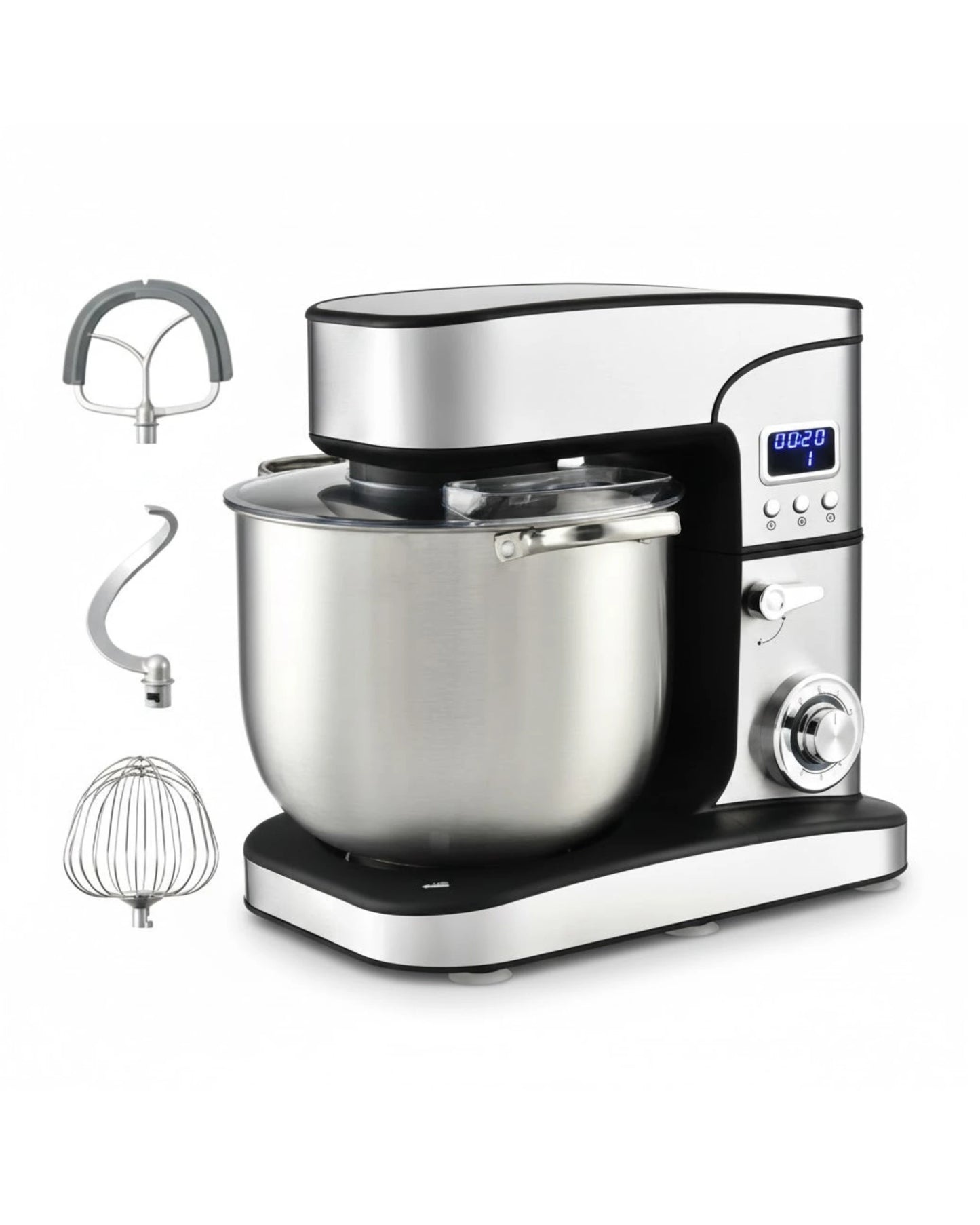Robot Pâtissier Professionnel 20L – 2500W ERESS SM-1020E | Pétrin, Fouet & Crochet