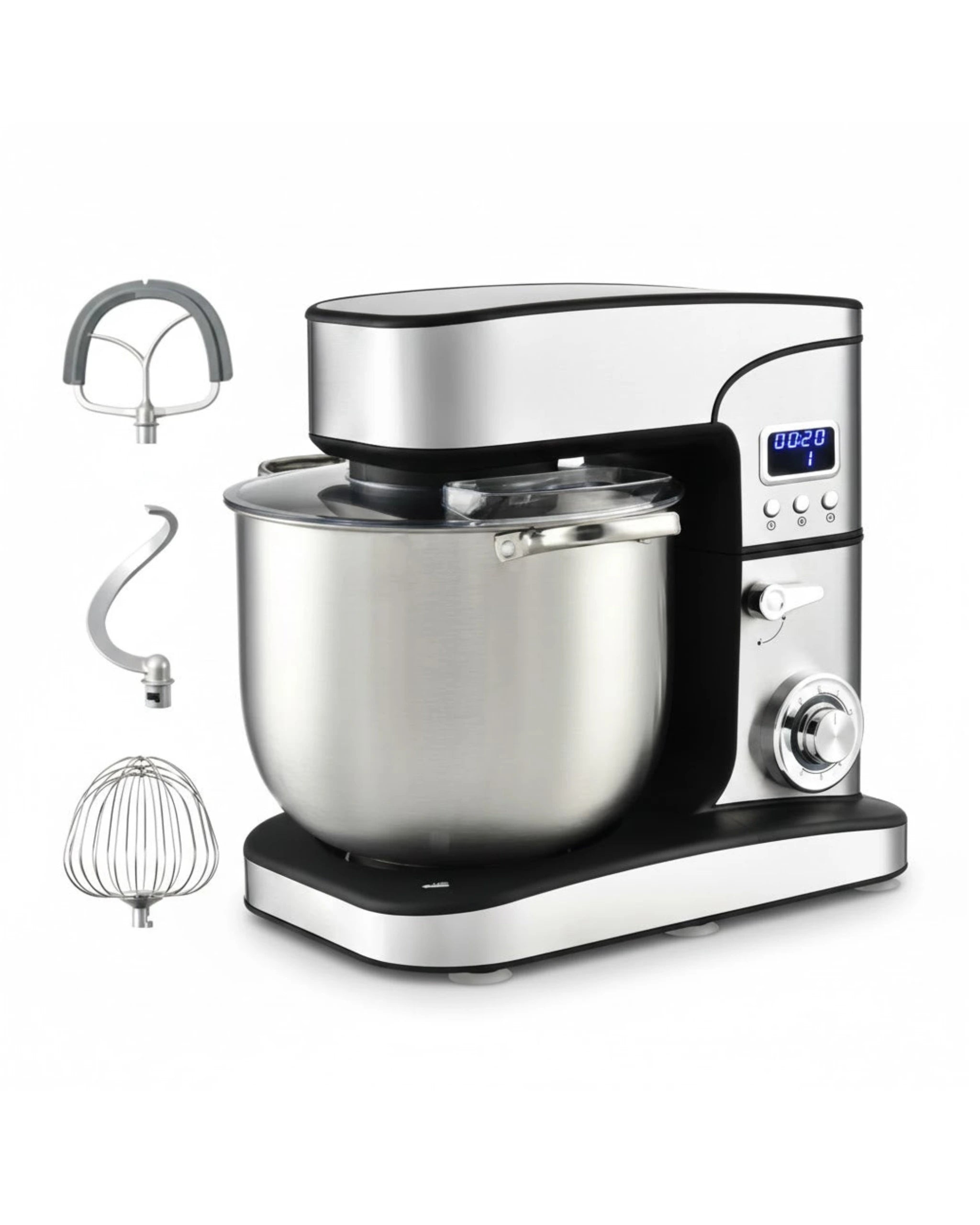 Robot Pâtissier Professionnel 20L – 2500W ERESS SM-1020E | Pétrin, Fouet & Crochet