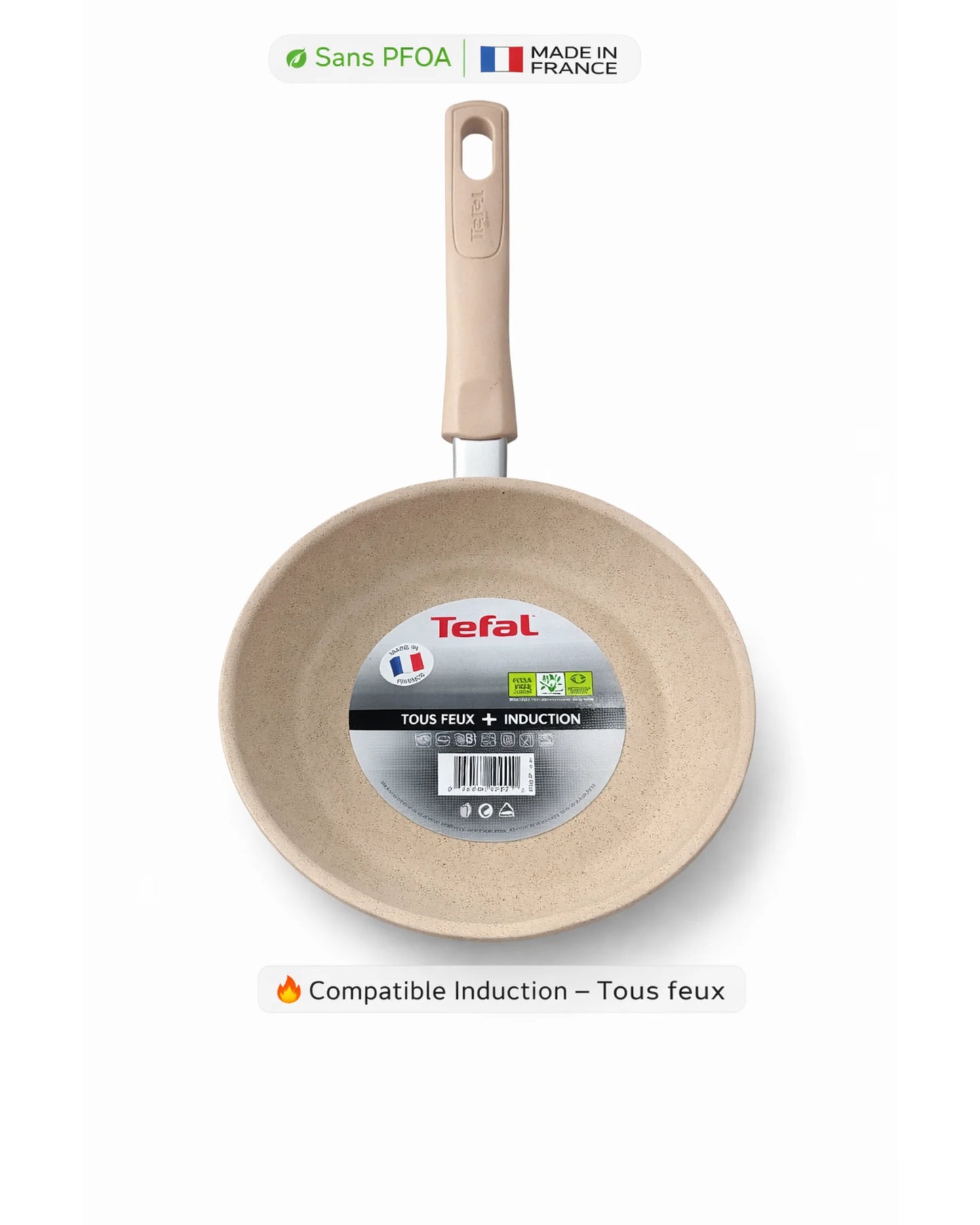 Poêle Tefal Antiadhésive – Sans PFOA – Tous feux –28cm- Made in France MT06