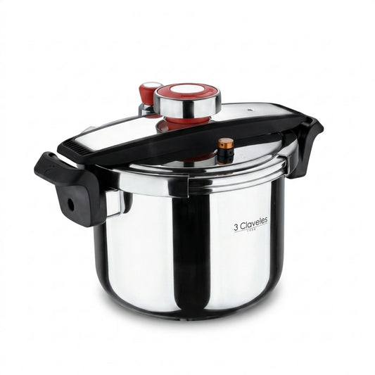 Autocuiseur claveles 6L en Inox – Cocotte-Minute Sécurisée – Cuisson Rapide & Saine