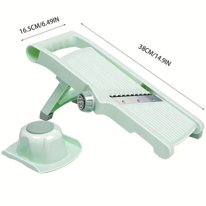 Mandoline de Cuisine Réglable – Coupe Julienne & Tranches – Lame Inox – Sécurité Intégrée