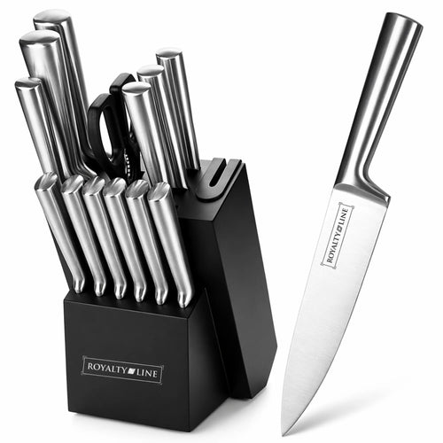 Set Couteaux Royalty Line 15 Pièces avec Bloc