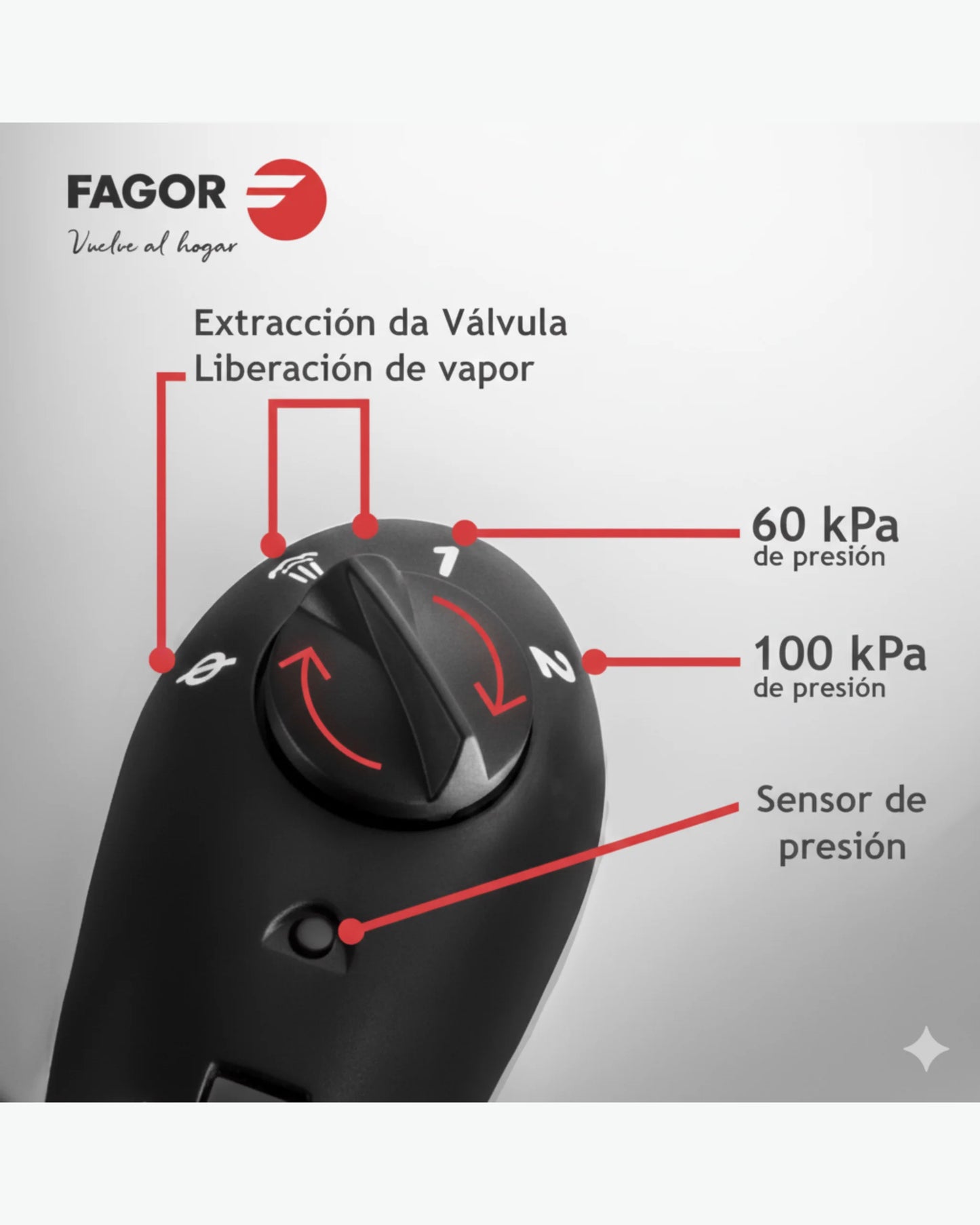 Autocuiseur FAGOR Rapid Xpress 4.2L en Inox 18/10 – Cocotte-Minute Sécurisée – Tous Feux