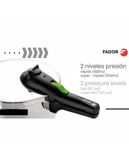 Autocuiseur FAGOR Rapid Xpress 4.2L en Inox 18/10 – Cocotte-Minute Sécurisée – Tous Feux