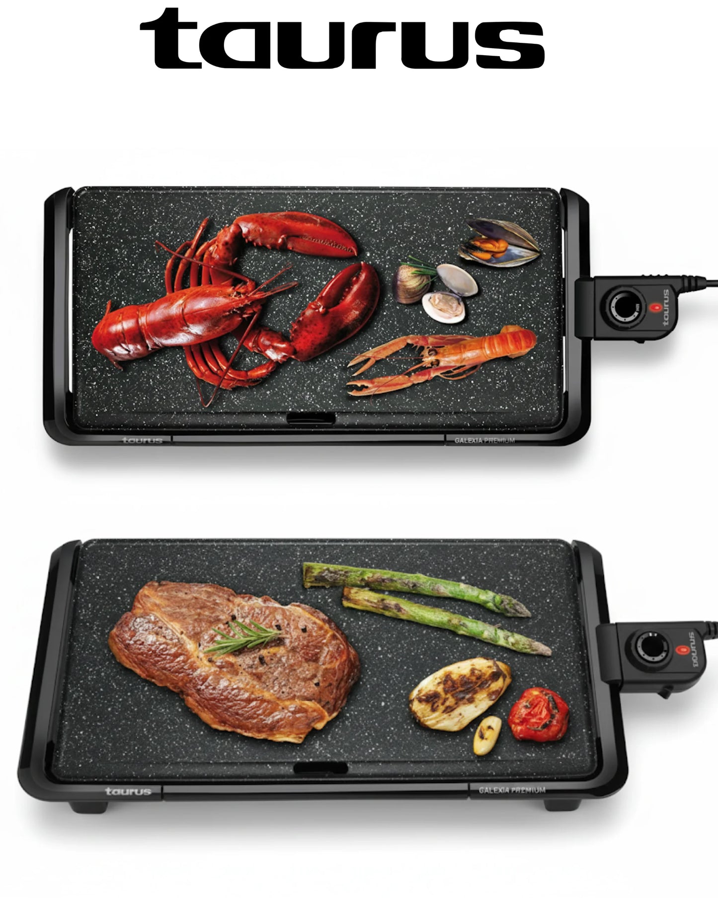 Plancha Électrique Taurus Galexia Premium – Plaque Antiadhésive – Grill Viandes, Poissons & Légumes