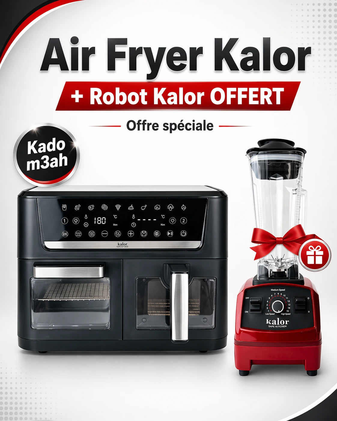 Four Air Fryer Kalor 8+6L 2800W + Robot Blender Kalor Offert
