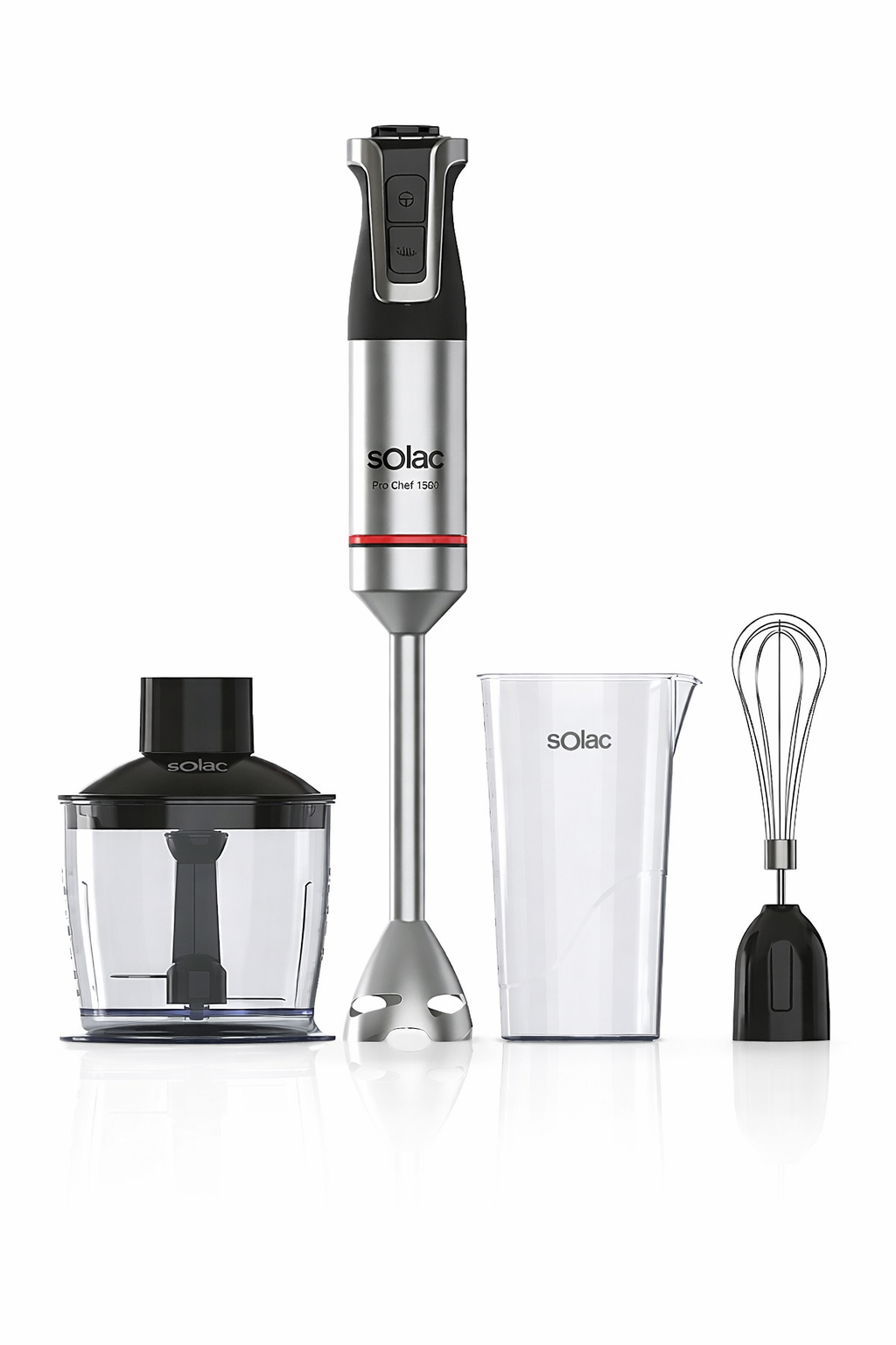 Mixeur Plongeant Solac Pro Chef – Inox – Accessoires Complets – Usage Polyvalent