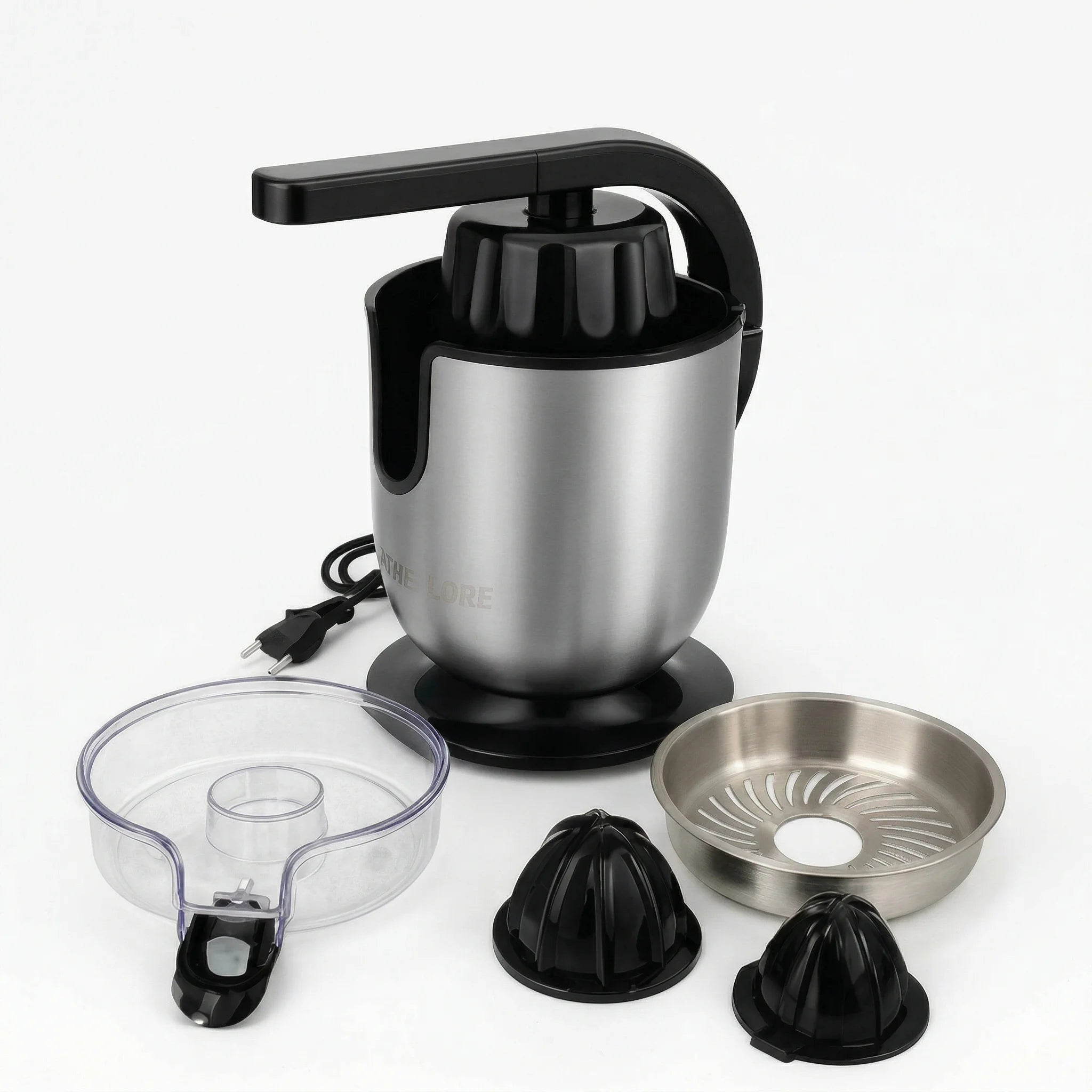 Presse-Agrumes Électrique 600W – Extracteur de Jus Puissant en Inox