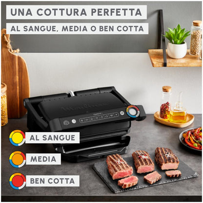 Moulinex OptiGrill+ – Grill Intelligent Électrique avec Cuisson Automatique de Viande