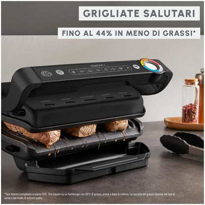 Moulinex OptiGrill+ – Grill Intelligent Électrique avec Cuisson Automatique de Viande