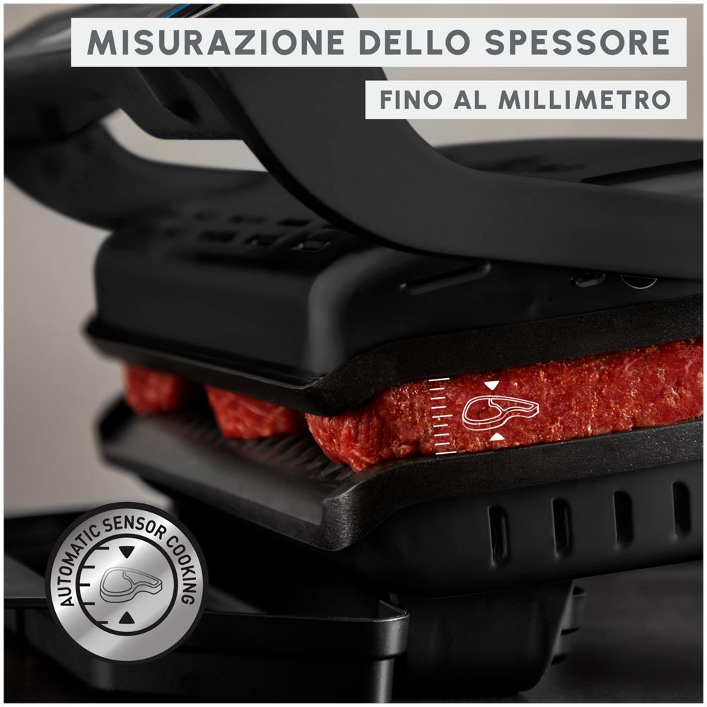 Moulinex OptiGrill+ – Grill Intelligent Électrique avec Cuisson Automatique de Viande