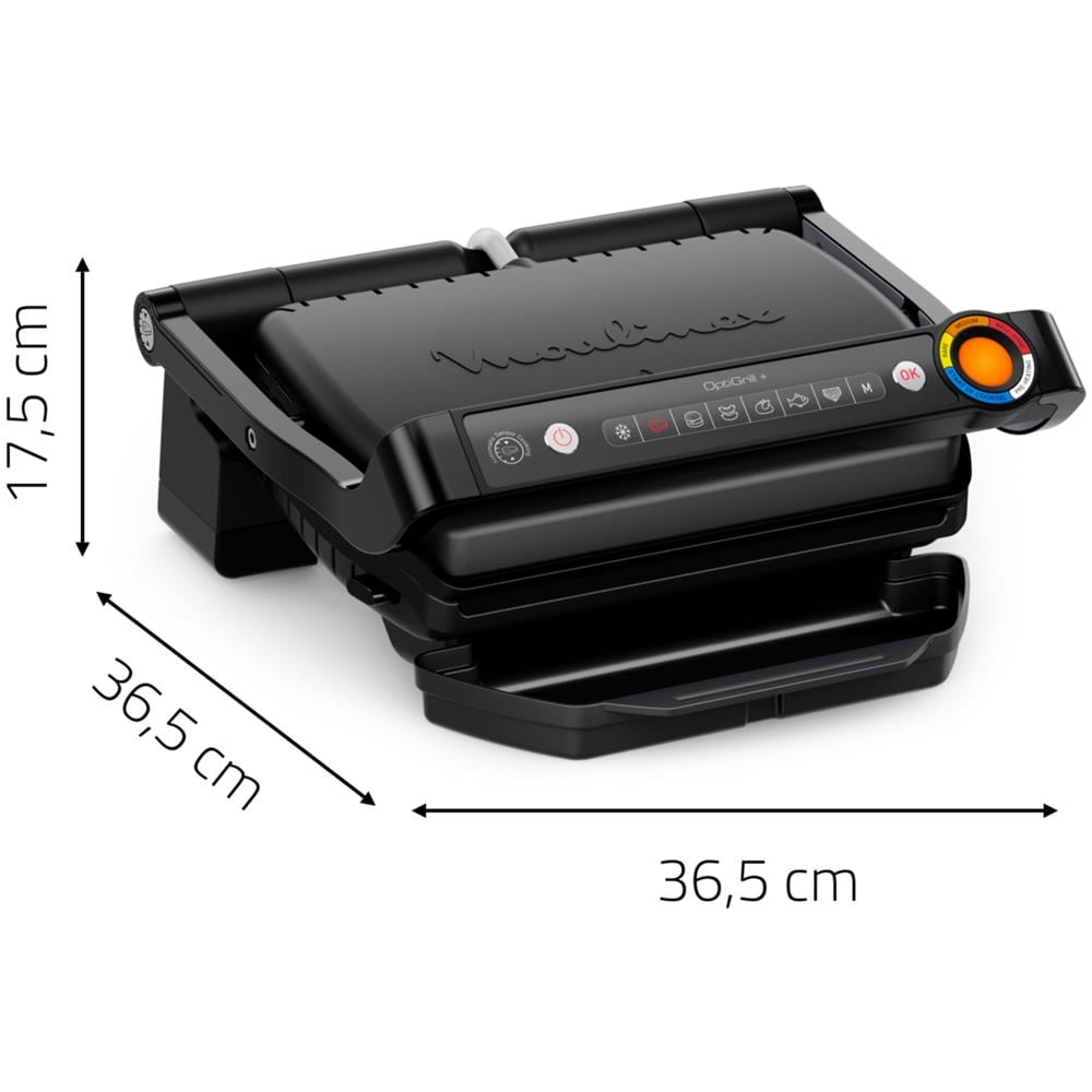 Moulinex OptiGrill+ – Grill Intelligent Électrique avec Cuisson Automatique de Viande