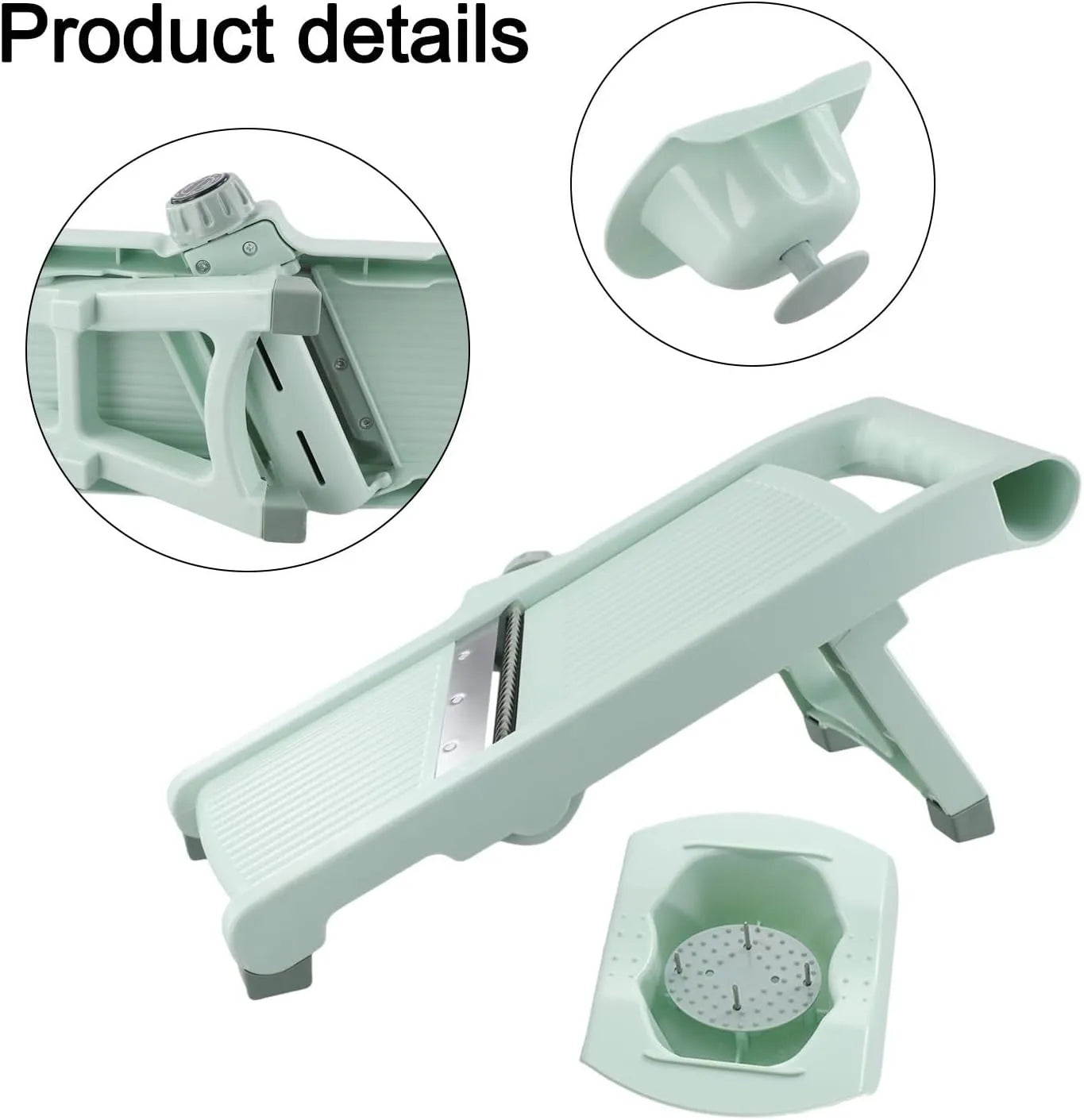 Mandoline de Cuisine Réglable – Coupe Julienne & Tranches – Lame Inox – Sécurité Intégrée