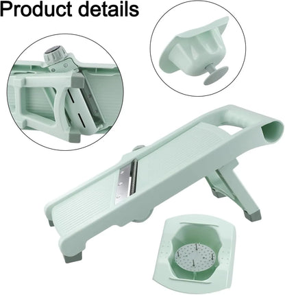 Mandoline de Cuisine Réglable – Coupe Julienne & Tranches – Lame Inox – Sécurité Intégrée